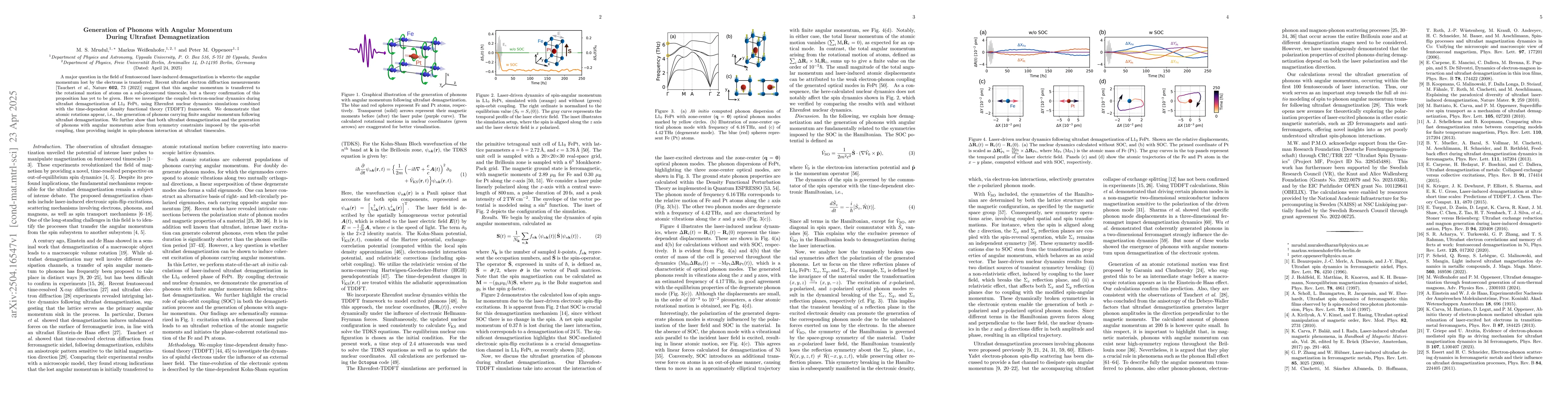 Thumbnail for Generation of Phonons with Angular Momentum During Ultrafast
  Demagnetization
