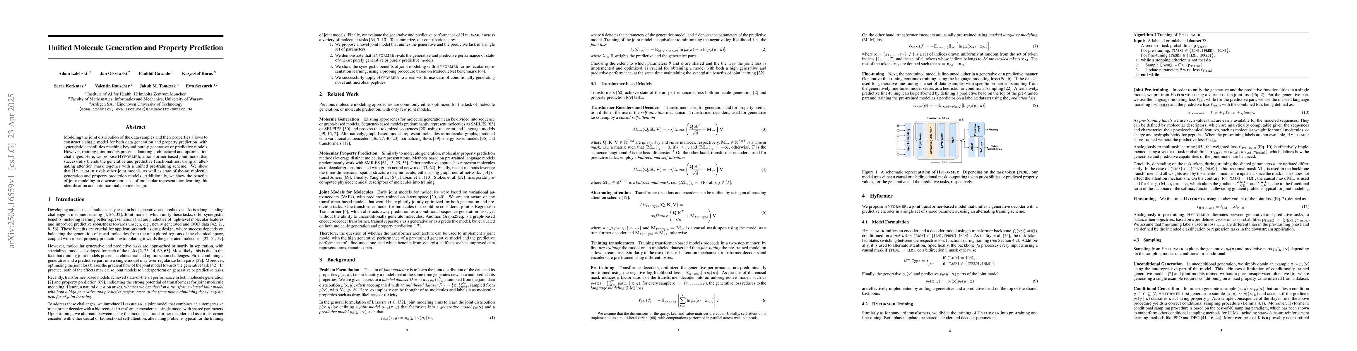 Thumbnail for Unified Molecule Generation and Property Prediction