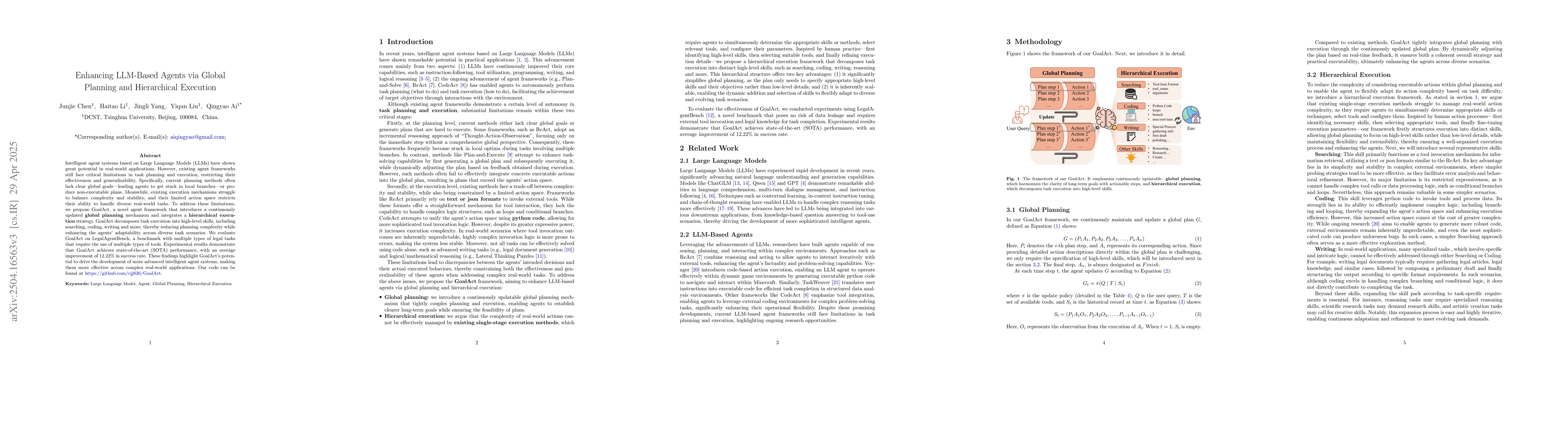 Thumbnail for Enhancing LLM-Based Agents via Global Planning and Hierarchical
  Execution