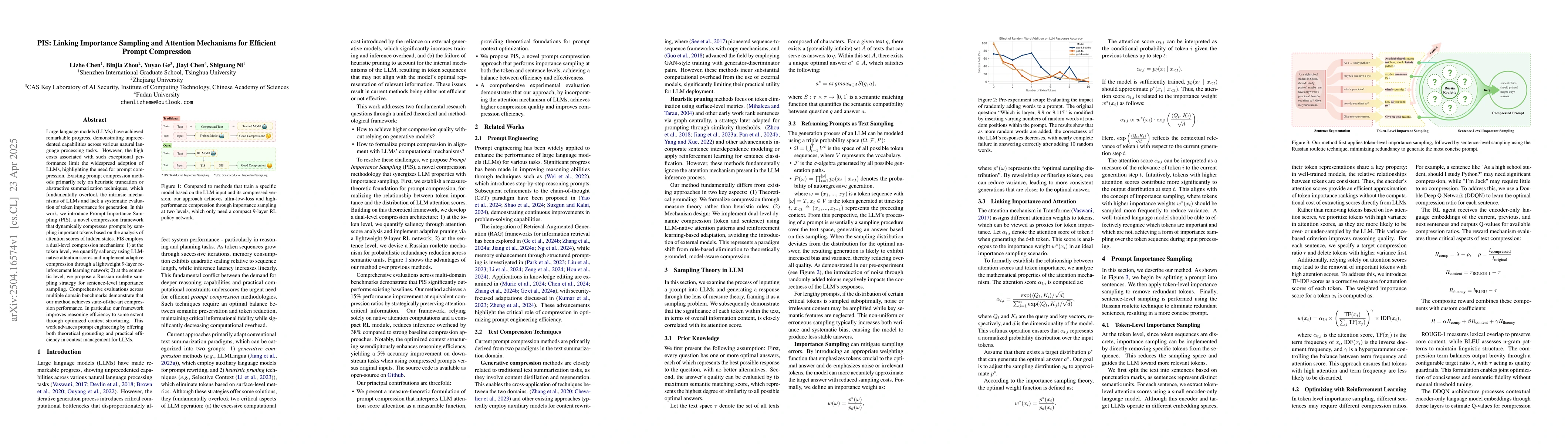 Thumbnail for PIS: Linking Importance Sampling and Attention Mechanisms for Efficient
  Prompt Compression