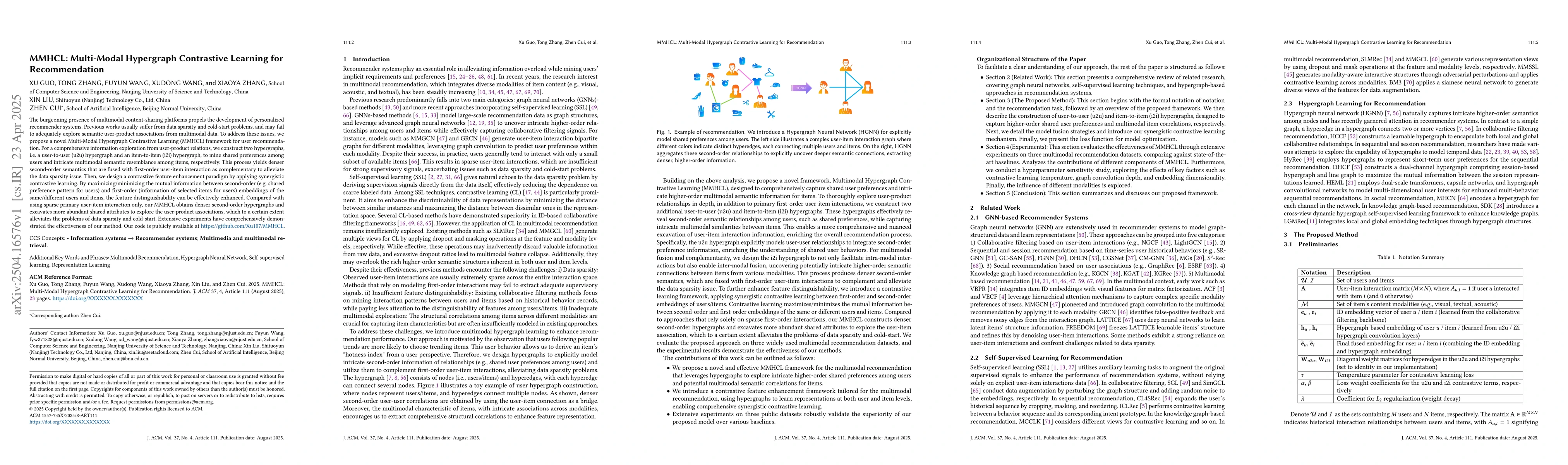 Thumbnail for MMHCL: Multi-Modal Hypergraph Contrastive Learning for Recommendation