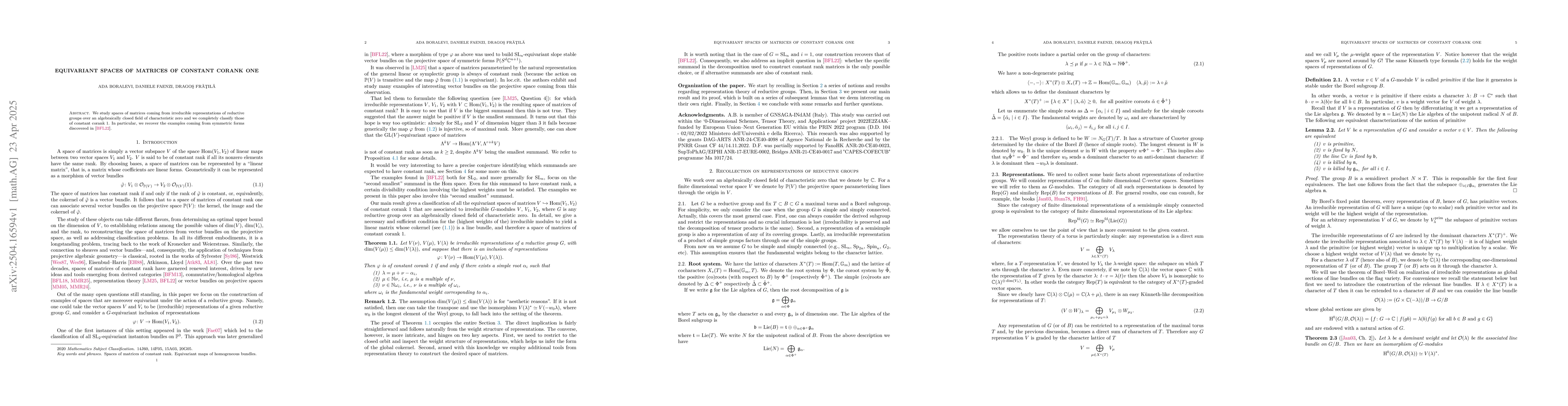 Thumbnail for Equivariant spaces of matrices of constant corank one