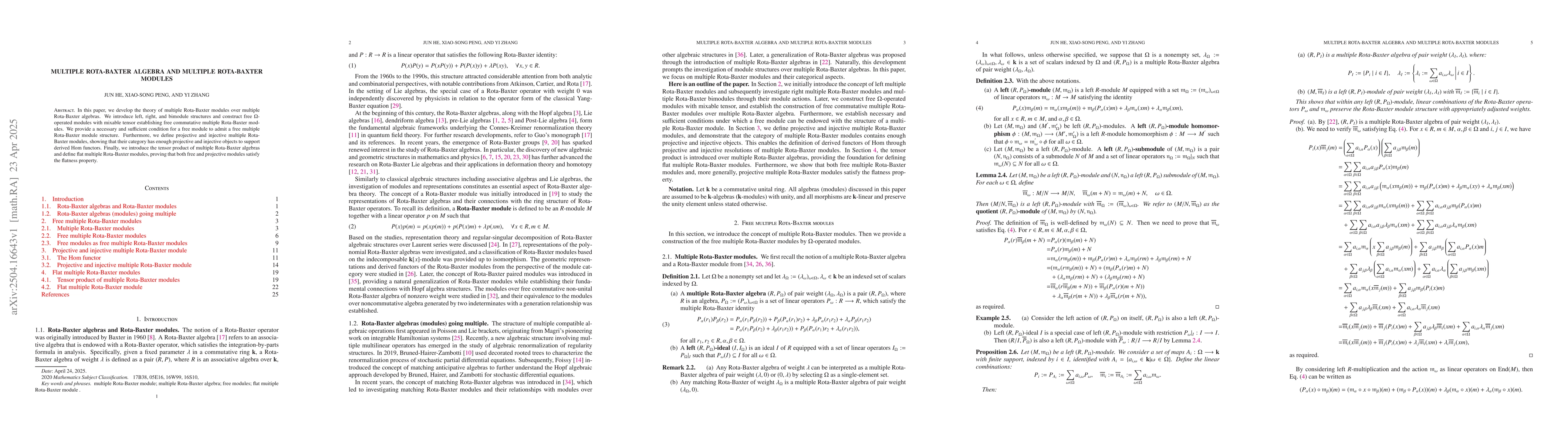 Thumbnail for Multiple Rota-Baxter algebra and multiple Rota-Baxter modules