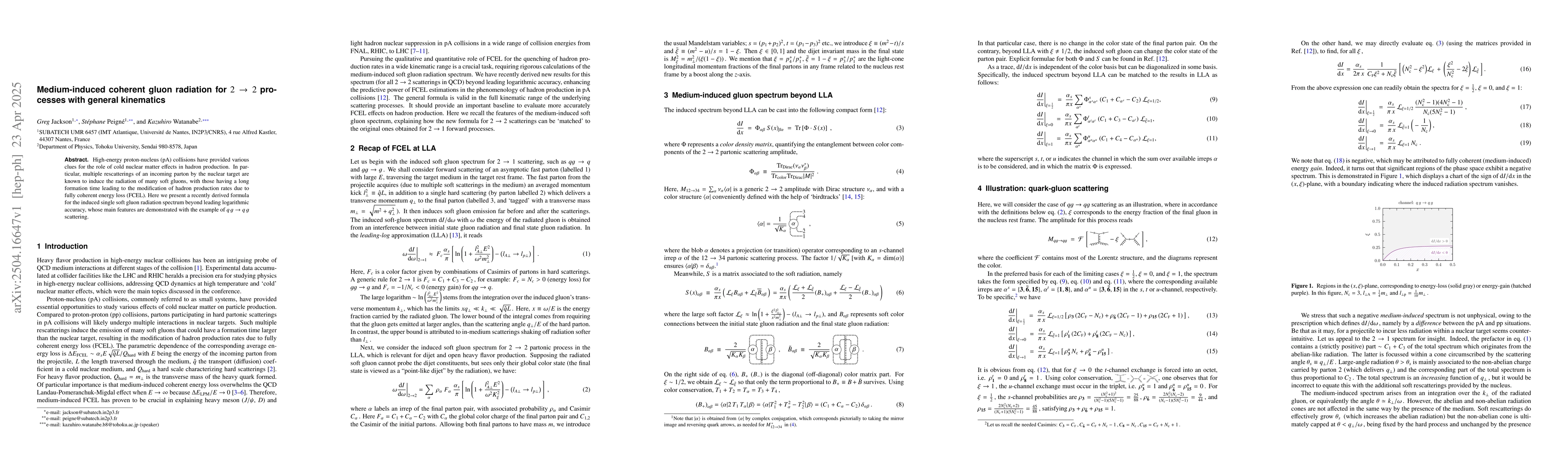 Thumbnail for Medium-induced coherent gluon radiation for $2\to 2$ processes with
  general kinematics