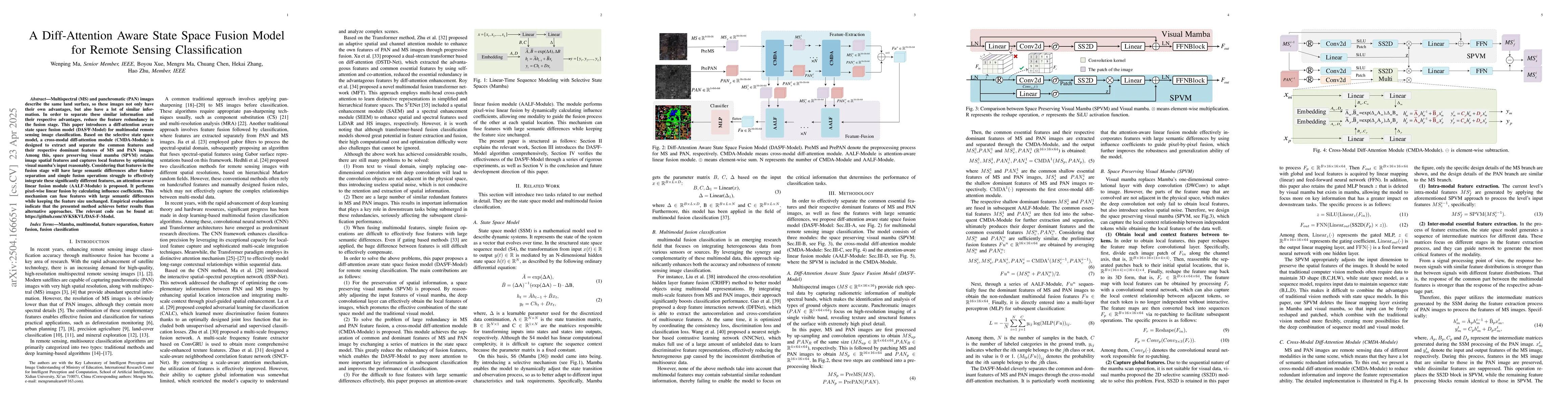 Thumbnail for A Diff-Attention Aware State Space Fusion Model for Remote Sensing
  Classification