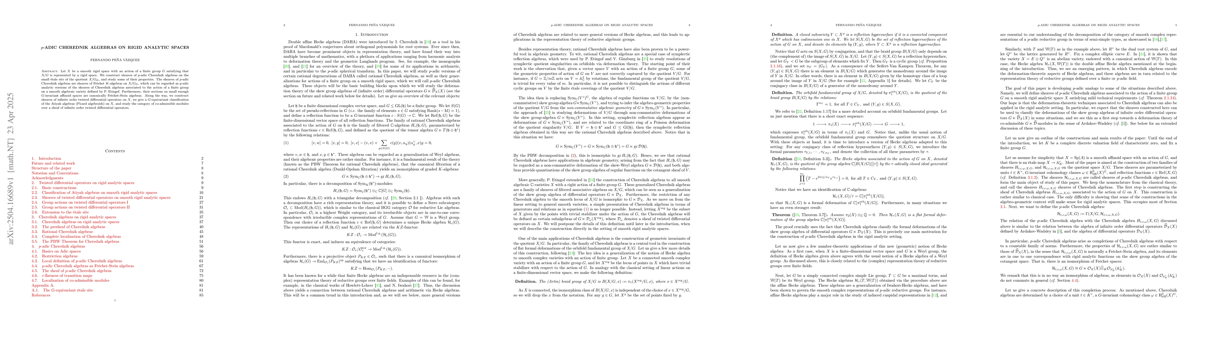 Thumbnail for p-adic Cherednik algebras on rigid analytic spaces