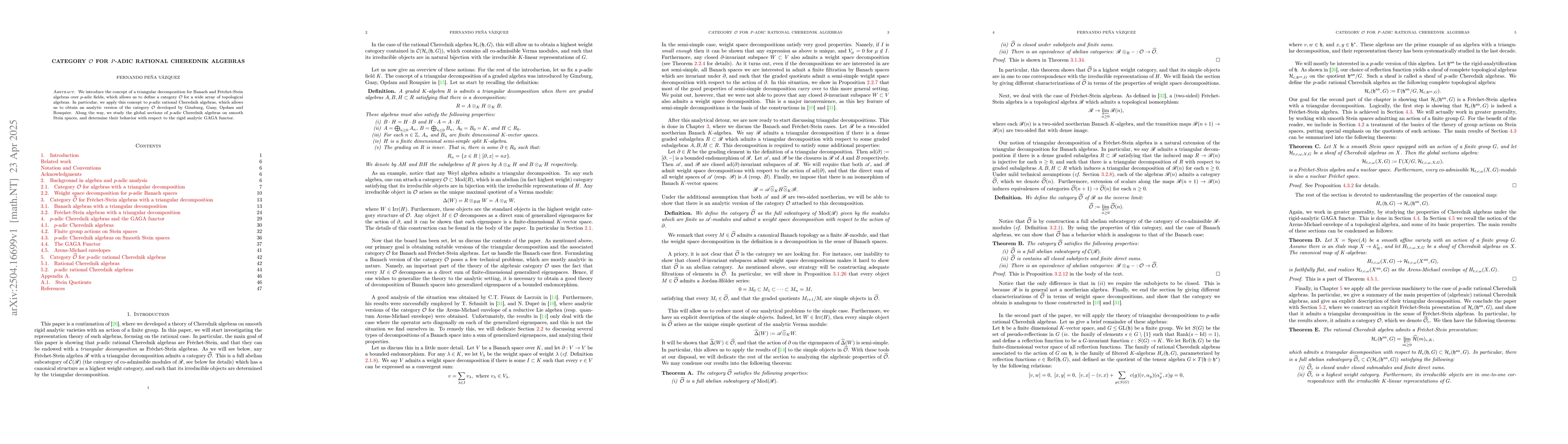 Thumbnail for Category O for p-adic rational Cherednik algebras