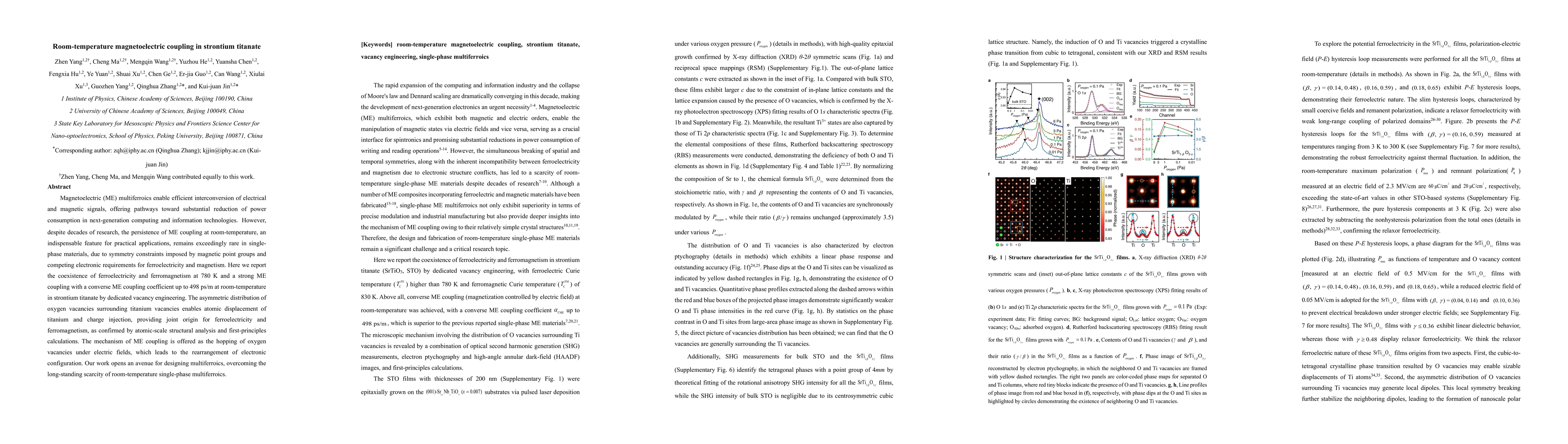 Thumbnail for Room-temperature magnetoelectric coupling in strontium titanate