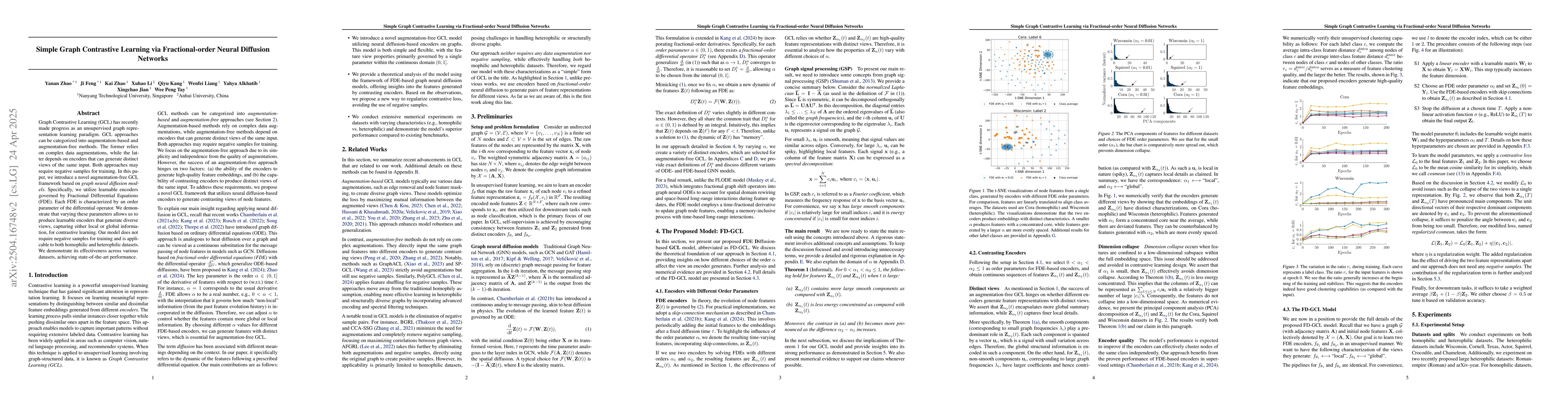 Thumbnail for Simple Graph Contrastive Learning via Fractional-order Neural Diffusion
  Networks