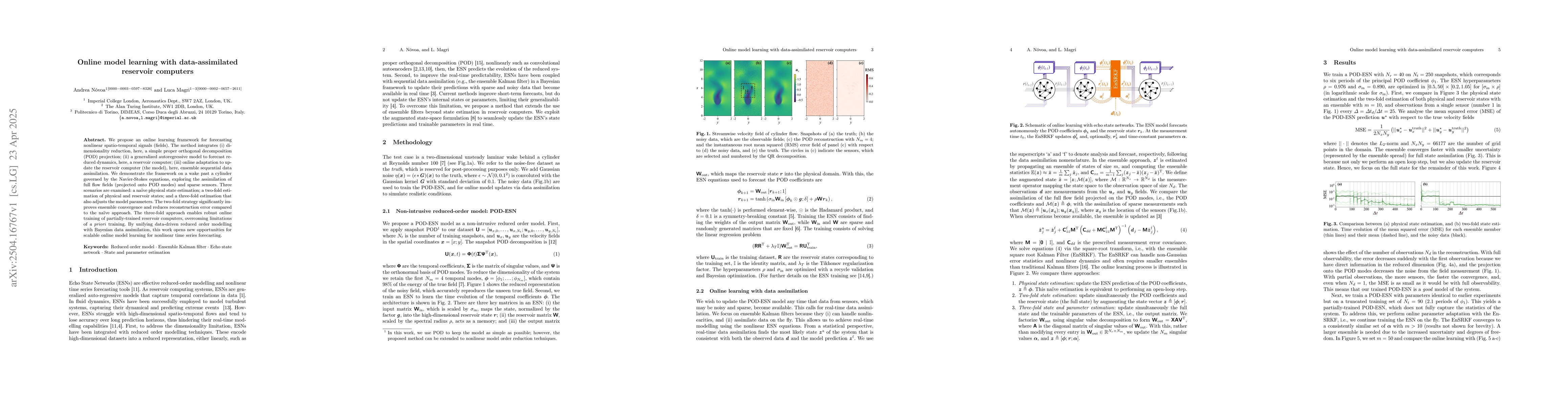 Thumbnail for Online model learning with data-assimilated reservoir computers