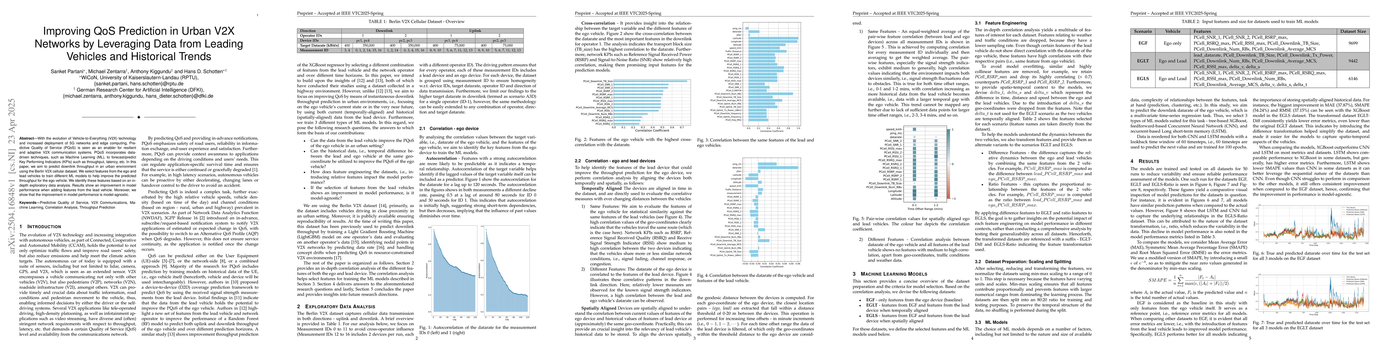 Thumbnail for Improving QoS Prediction in Urban V2X Networks by Leveraging Data from
  Leading Vehicles and Historical Trends