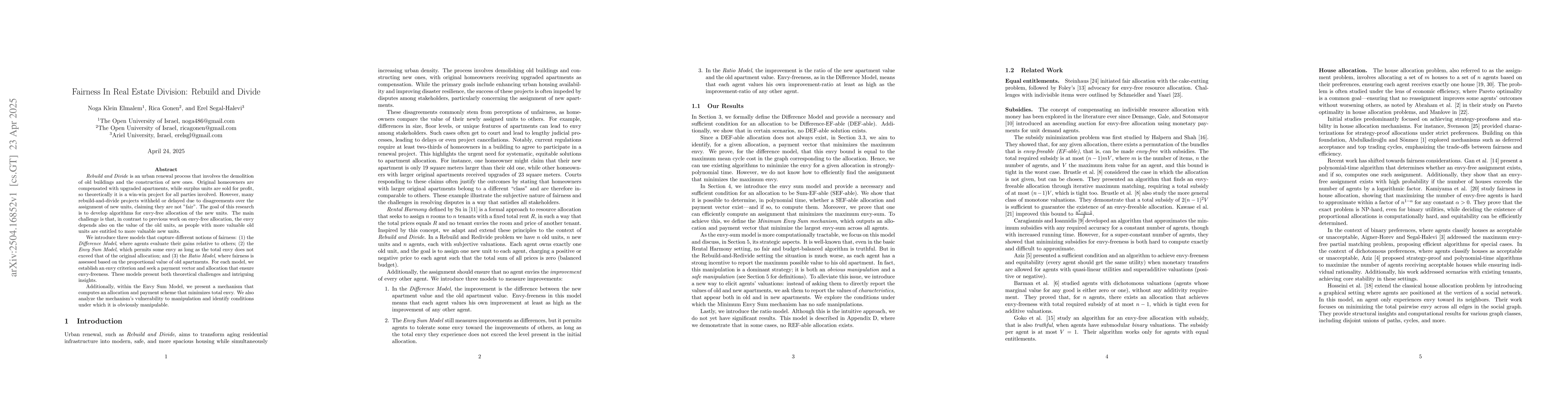 Thumbnail for Fair division of the replacement-units without an appraiser in urban
  renewal processes