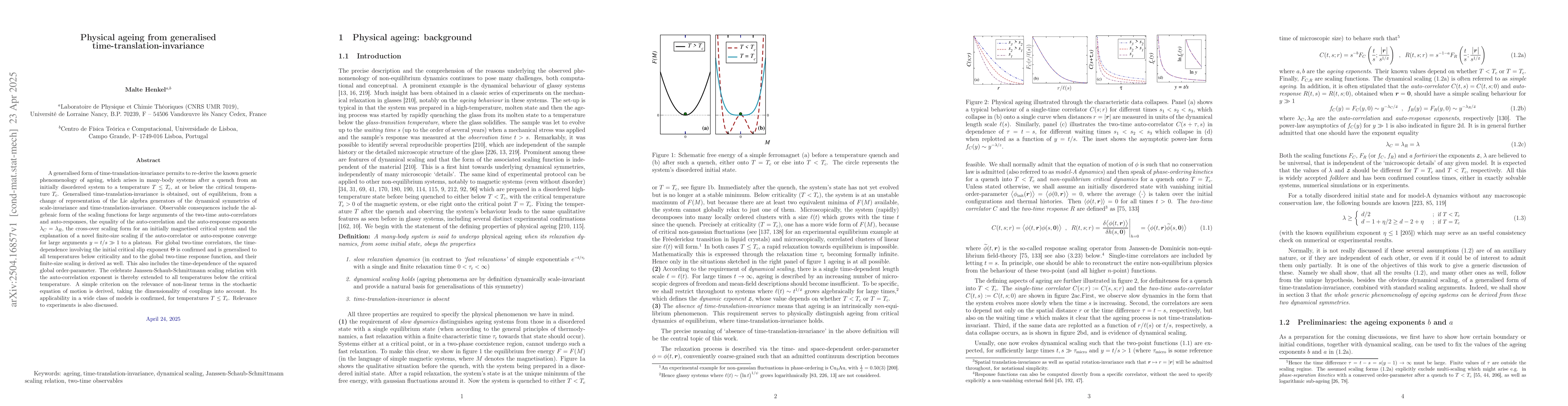 Thumbnail for Physical ageing from generalised time-translation-invariance