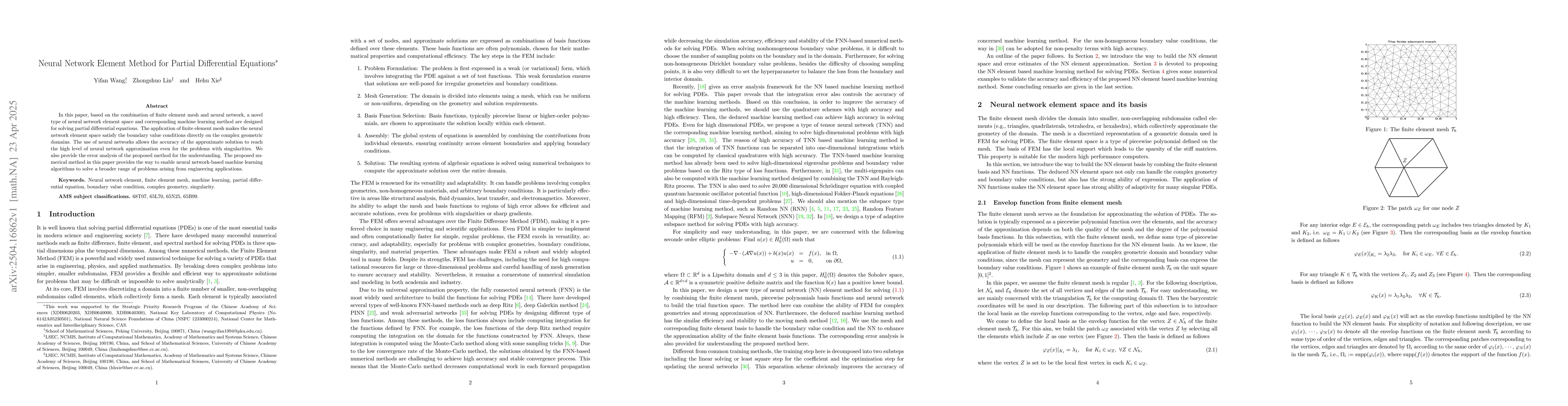 Thumbnail for Neural Network Element Method for Partial Differential Equations