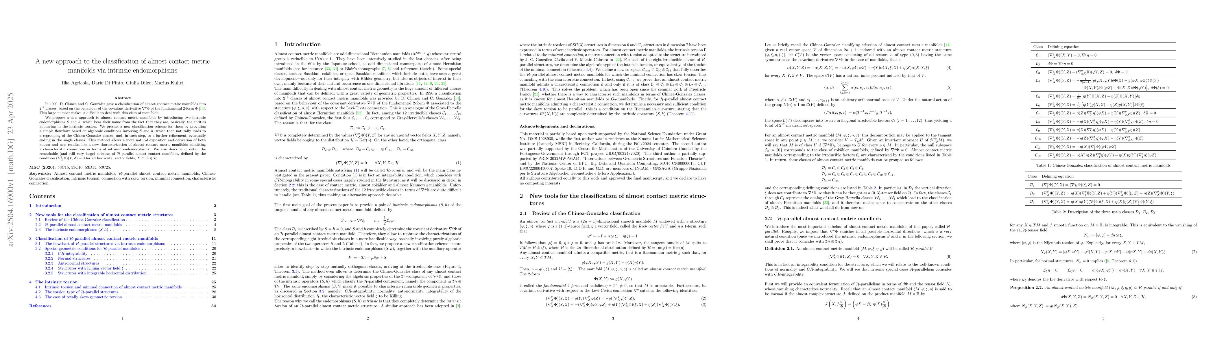 Thumbnail for A new approach to the classification of almost contact metric manifolds
  via intrinsic endomorphisms