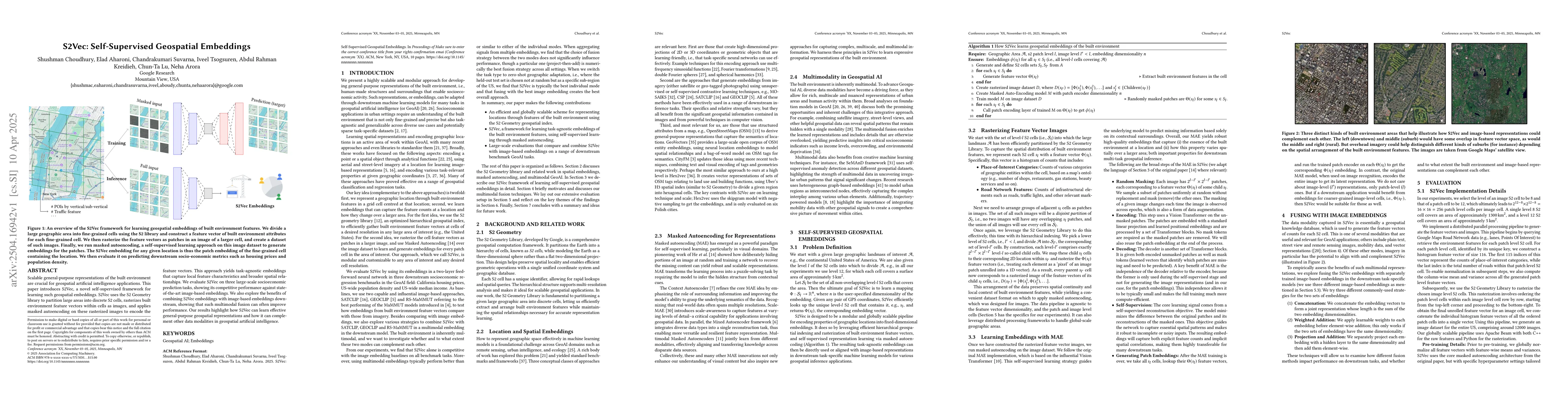 Thumbnail for S2Vec: Self-Supervised Geospatial Embeddings