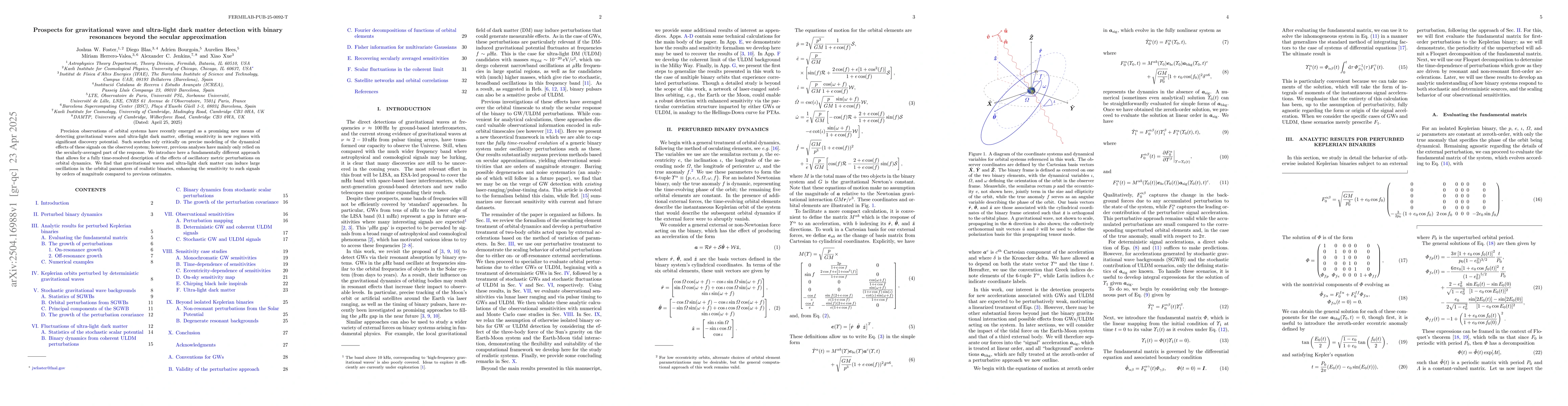 Thumbnail for Prospects for gravitational wave and ultra-light dark matter detection
  with binary resonances beyond the secular approximation