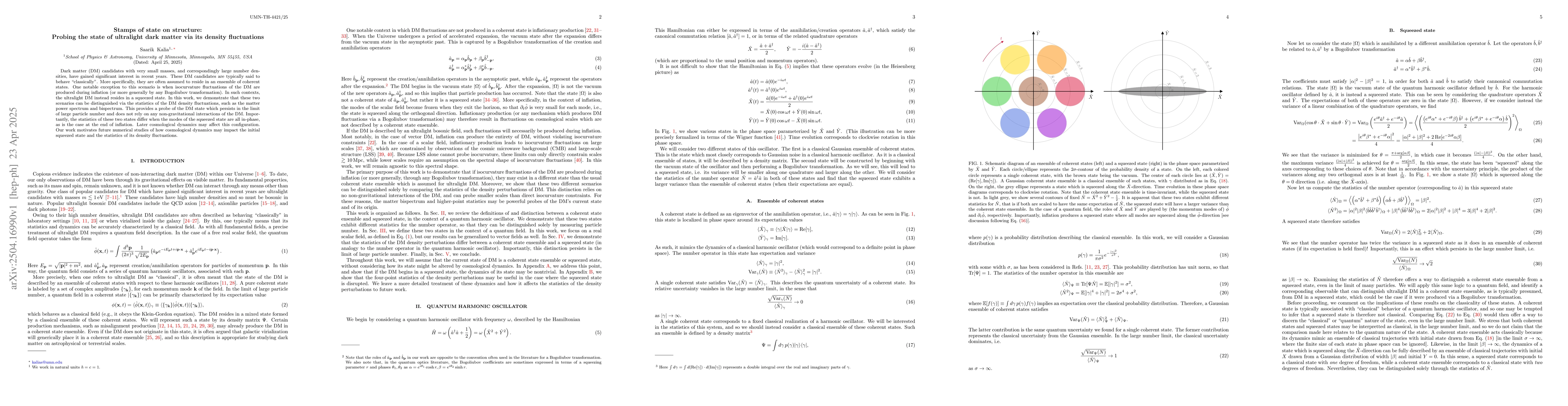 Thumbnail for Stamps of state on structure: Probing the state of ultralight dark
  matter via its density fluctuations