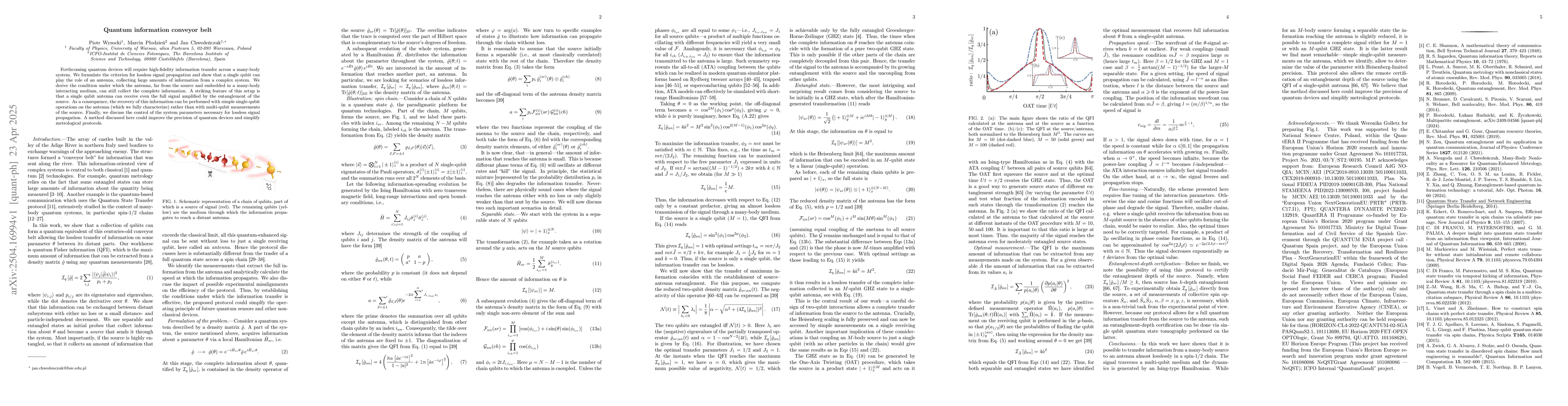 Thumbnail for Quantum information conveyor belt