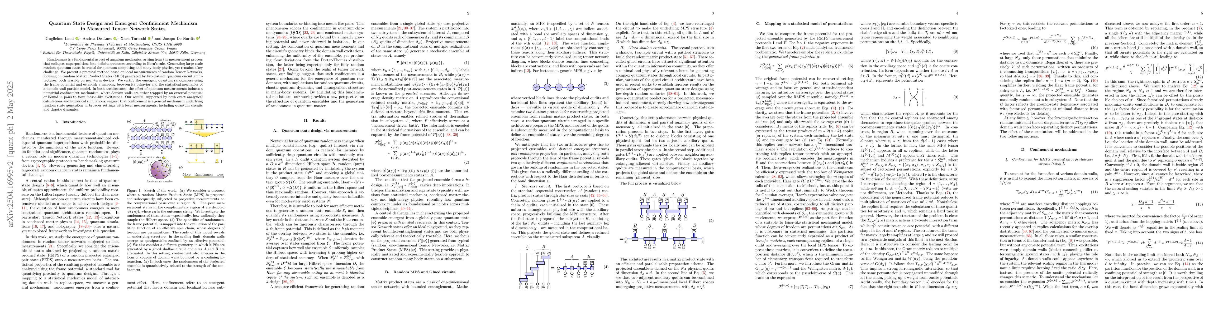 Thumbnail for Quantum State Design and Emergent Confinement Mechanism in Measured
  Tensor Network States