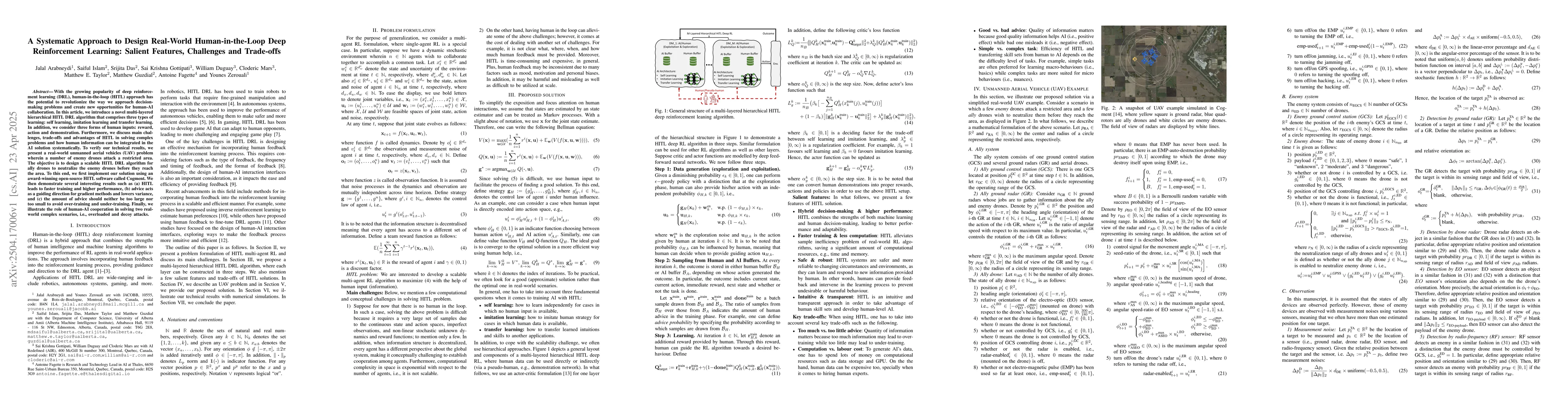Thumbnail for A Systematic Approach to Design Real-World Human-in-the-Loop Deep
  Reinforcement Learning: Salient Features, Challenges and Trade-offs