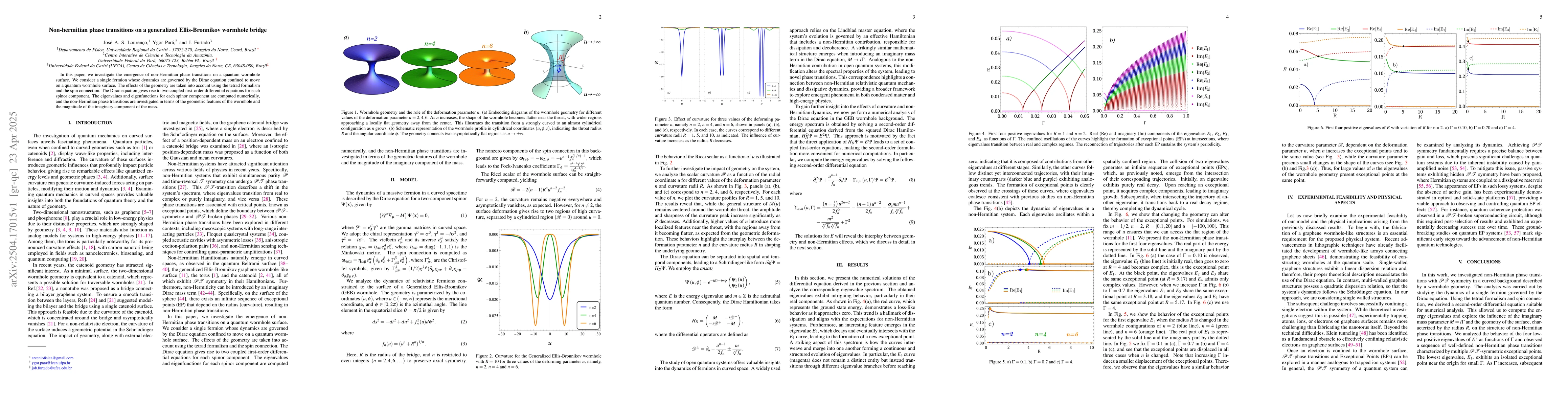 Thumbnail for Non-hermitian phase transitions on a generalized Ellis-Bronnikov
  wormhole bridge