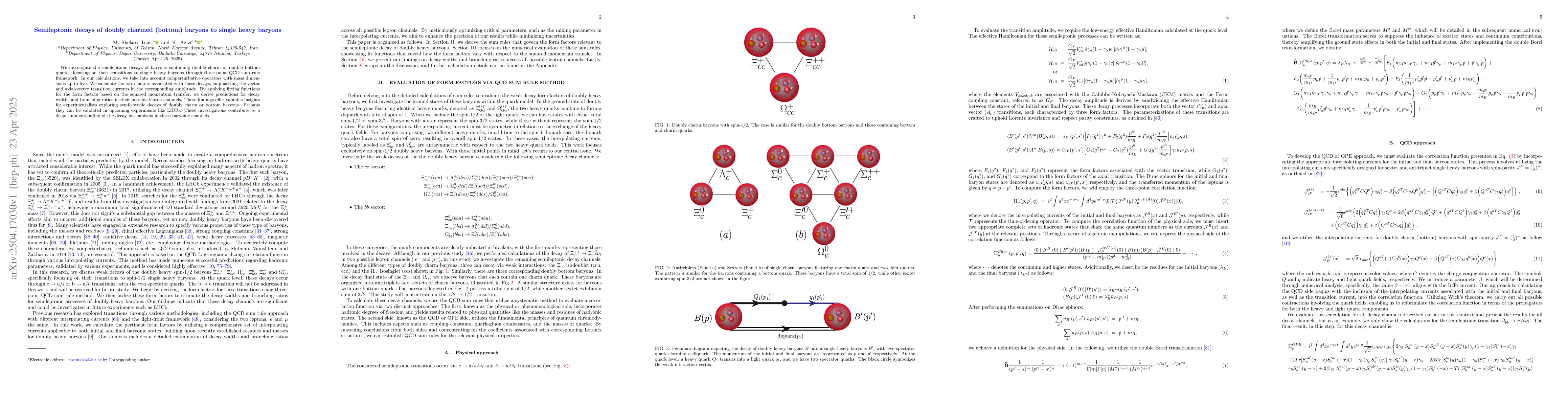 Thumbnail for Semileptonic decays of doubly charmed (bottom) baryons to single heavy
  baryons