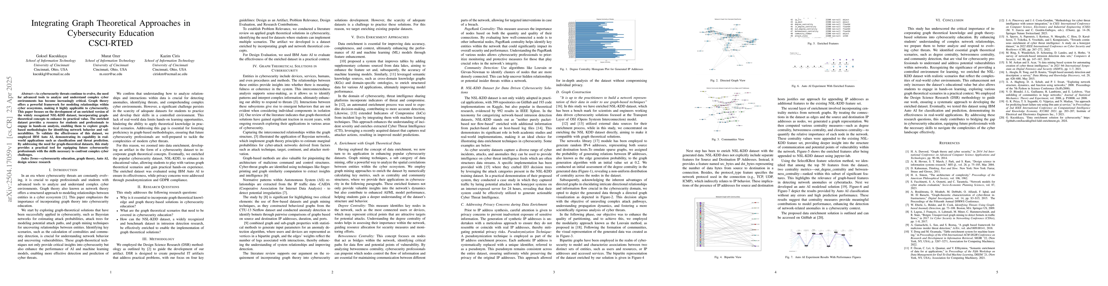 Thumbnail for Integrating Graph Theoretical Approaches in Cybersecurity Education
  CSCI-RTED