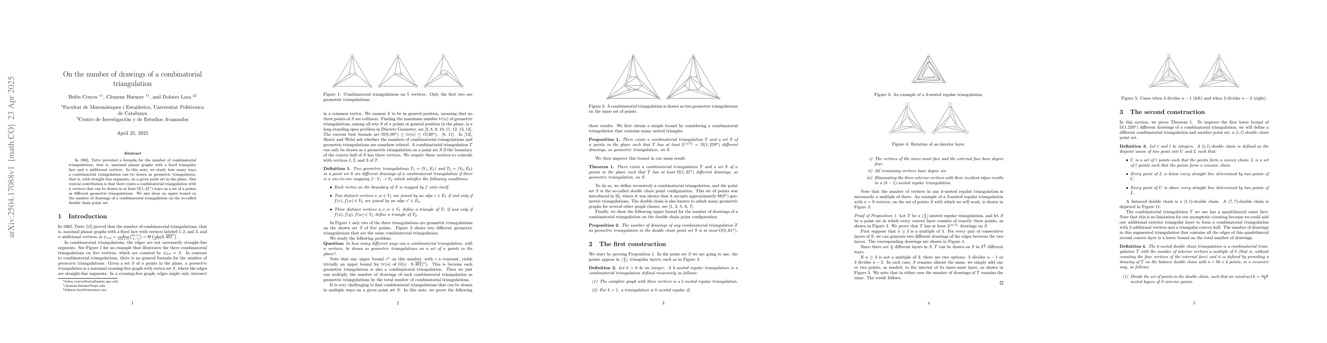 Thumbnail for On the number of drawings of a combinatorial triangulation