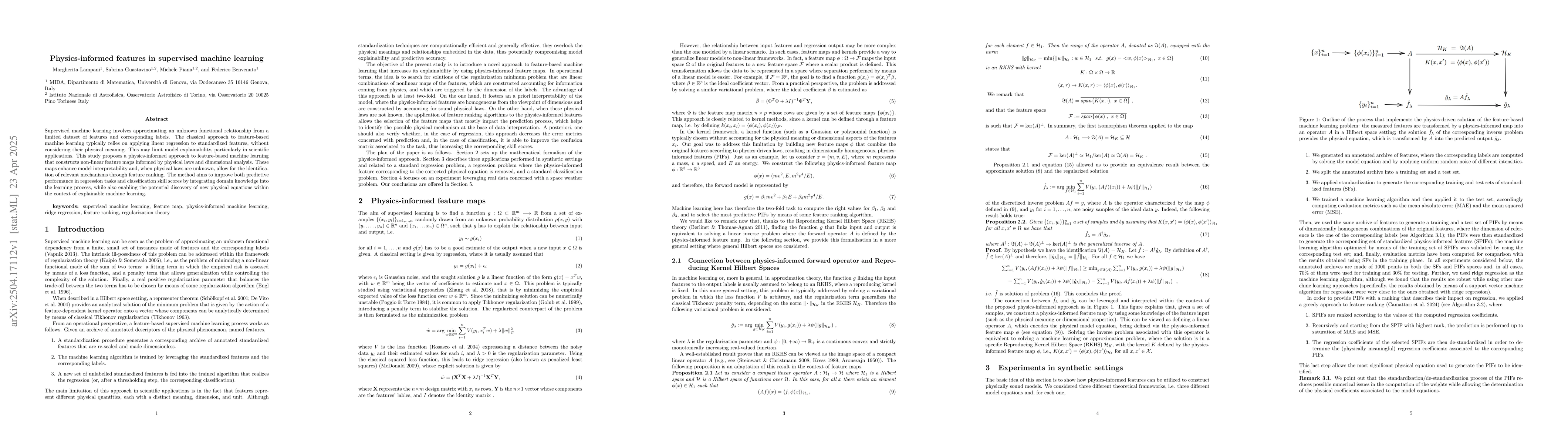 Thumbnail for Physics-informed features in supervised machine learning