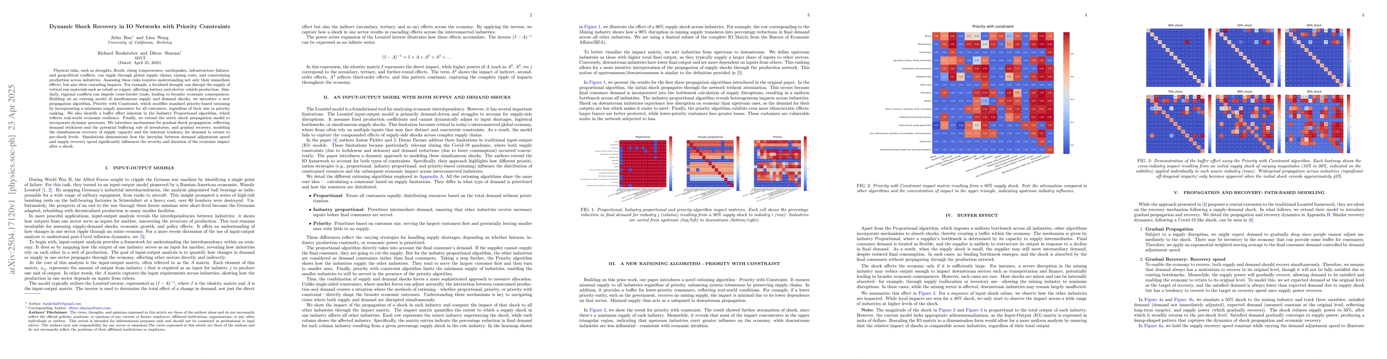 Thumbnail for Dynamic Shock Recovery in IO Networks with Priority Constraints