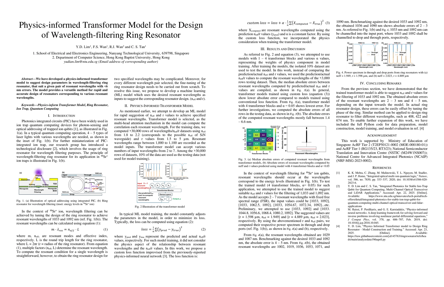 Thumbnail for Physics-informed Transformer Model for the Design of
  Wavelength-filtering Ring Resonator