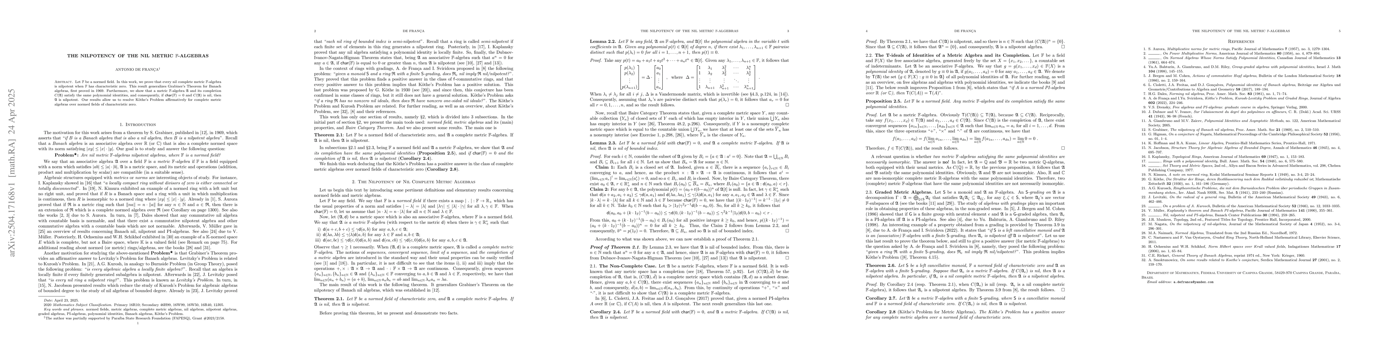Thumbnail for The Nilpotency of the Nil Metric $\mathbb{F}$-Algebras