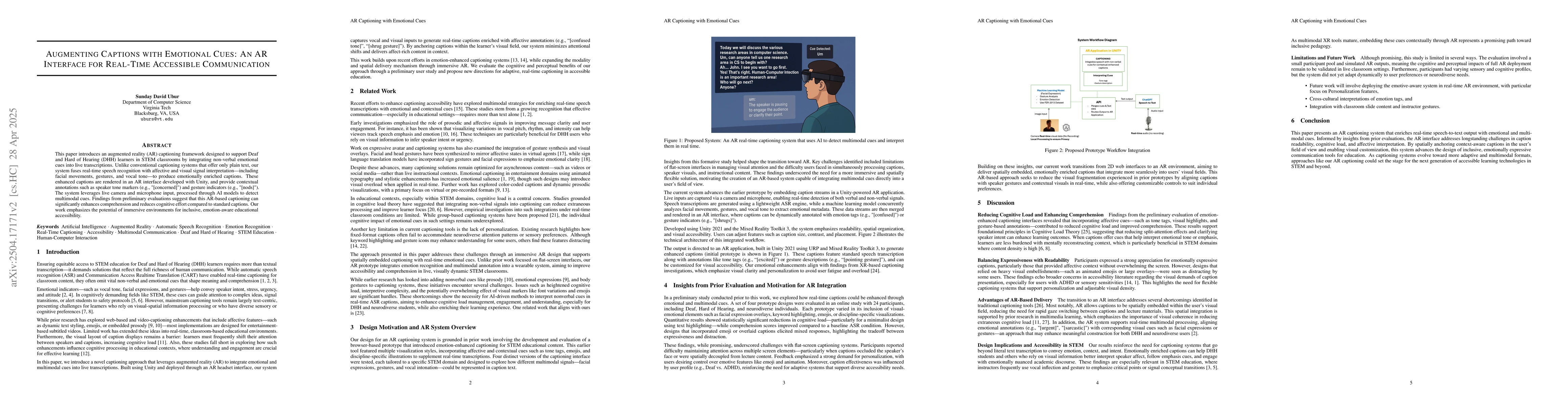 Thumbnail for Augmenting Captions with Emotional Cues: An AR Interface for Real-Time
  Accessible Communication