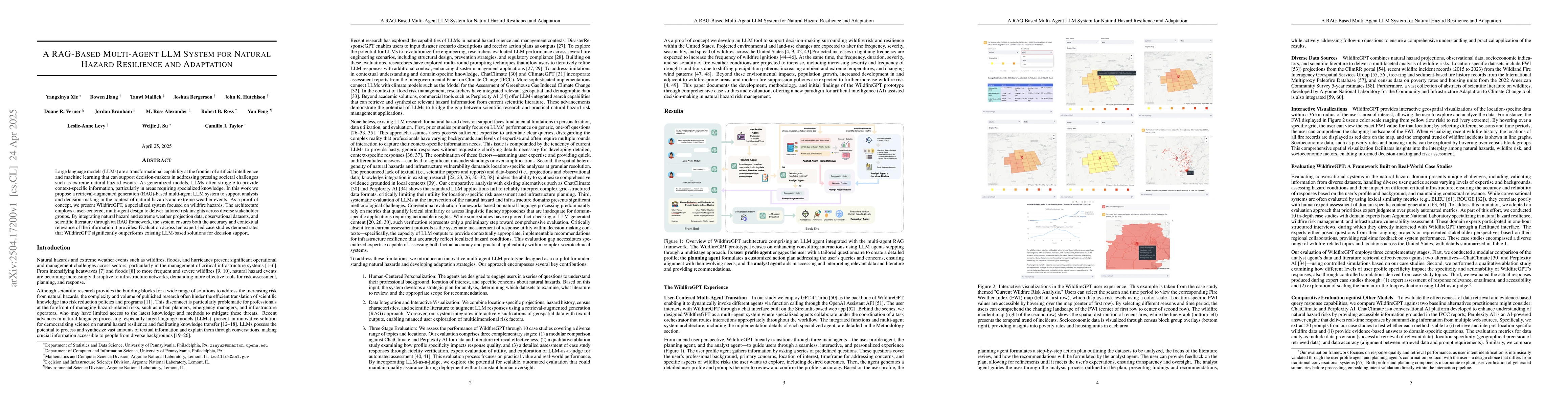 Thumbnail for A RAG-Based Multi-Agent LLM System for Natural Hazard Resilience and
  Adaptation