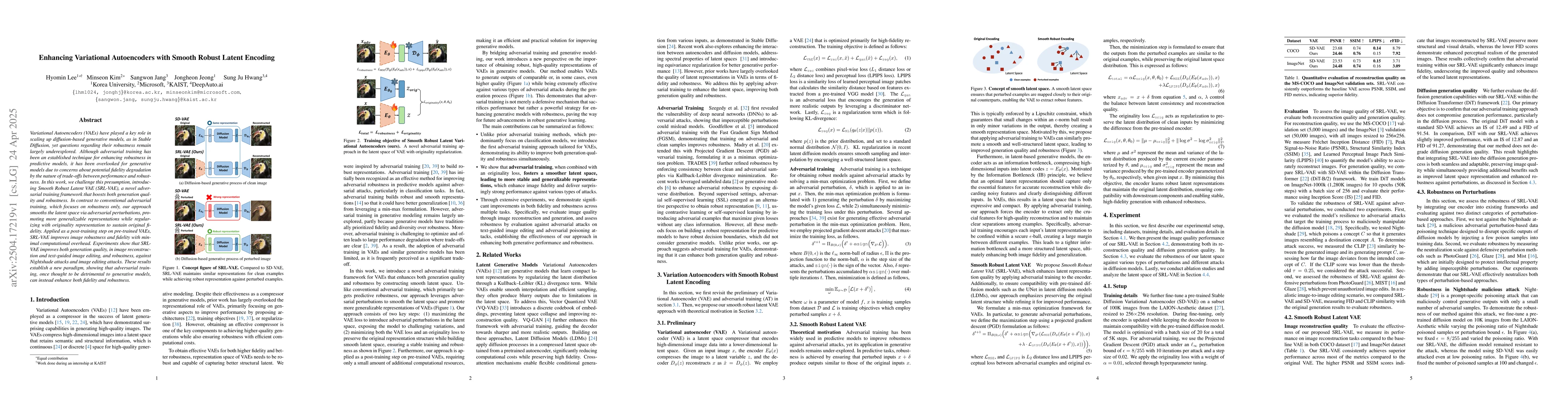 Thumbnail for Enhancing Variational Autoencoders with Smooth Robust Latent Encoding