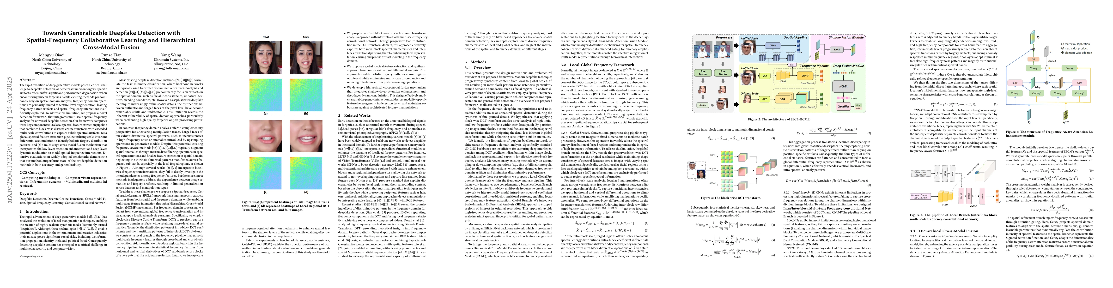 Thumbnail for Towards Generalizable Deepfake Detection with Spatial-Frequency
  Collaborative Learning and Hierarchical Cross-Modal Fusion