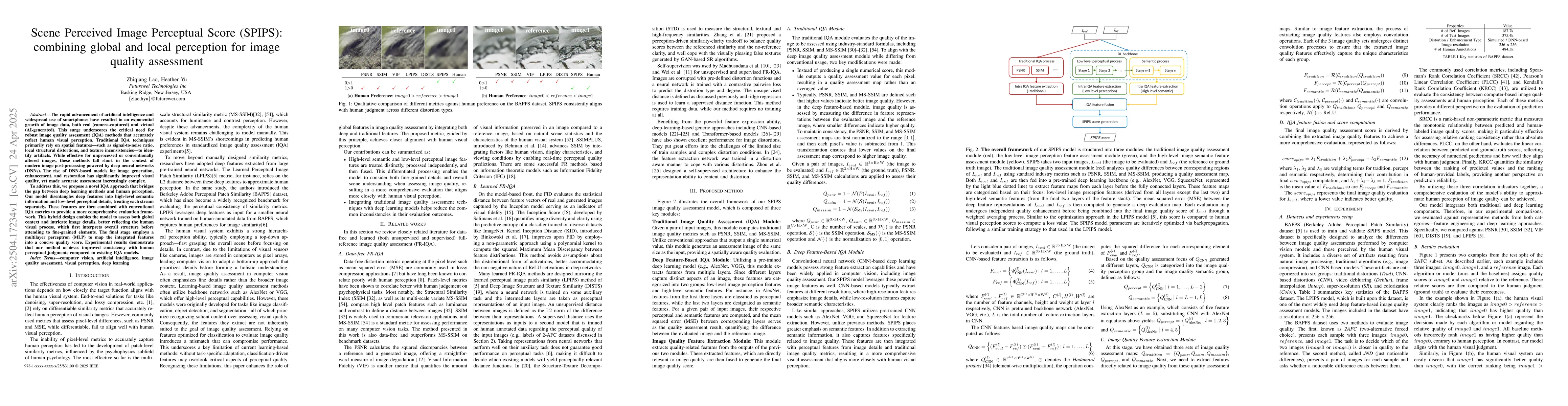 Thumbnail for Scene Perceived Image Perceptual Score (SPIPS): combining global and
  local perception for image quality assessment
