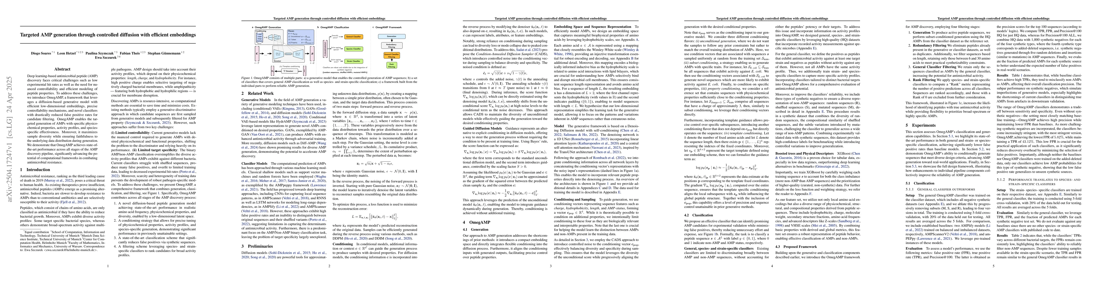 Thumbnail for Targeted AMP generation through controlled diffusion with efficient
  embeddings