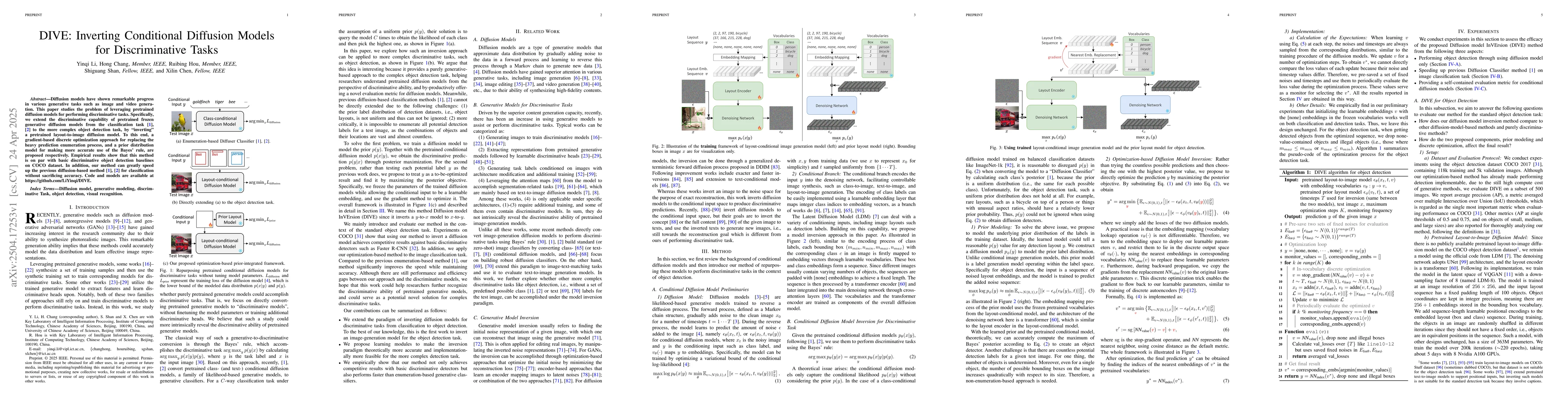 Thumbnail for DIVE: Inverting Conditional Diffusion Models for Discriminative Tasks