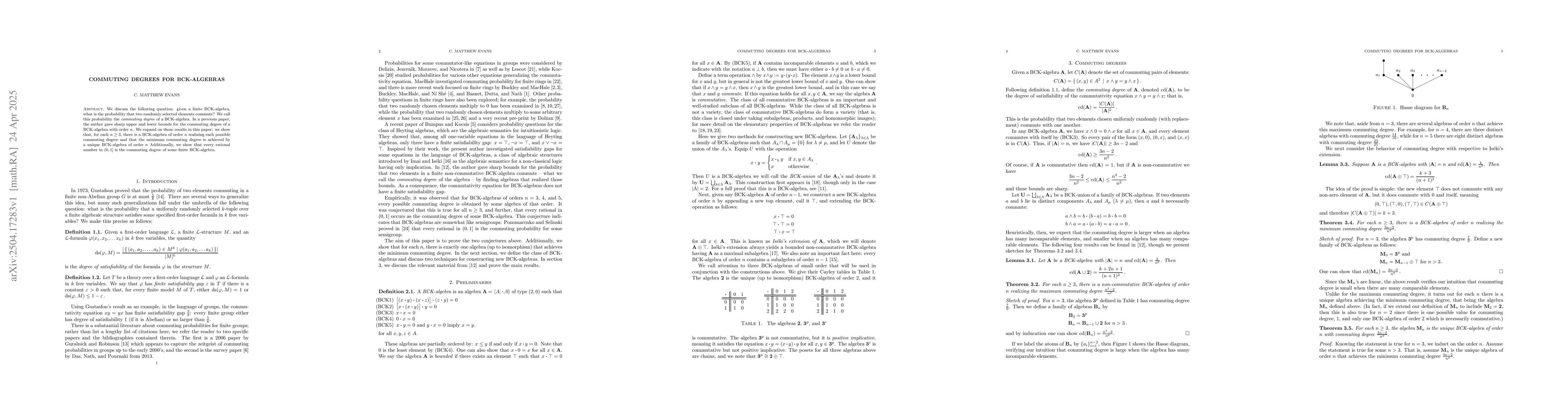Thumbnail for Commuting degree for BCK-algebras
