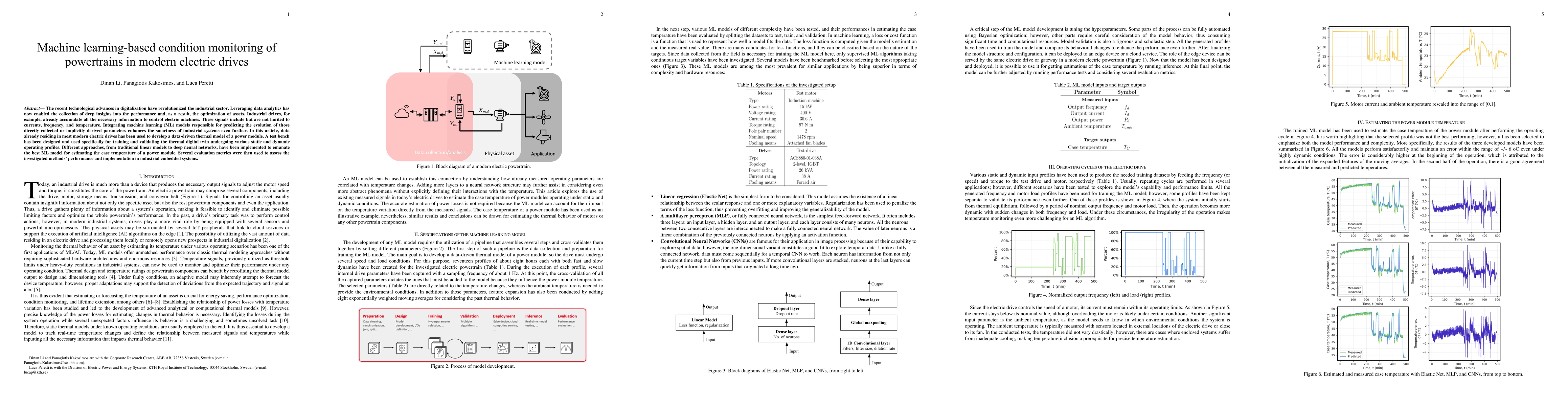 Thumbnail for Machine learning-based condition monitoring of powertrains in modern
  electric drives