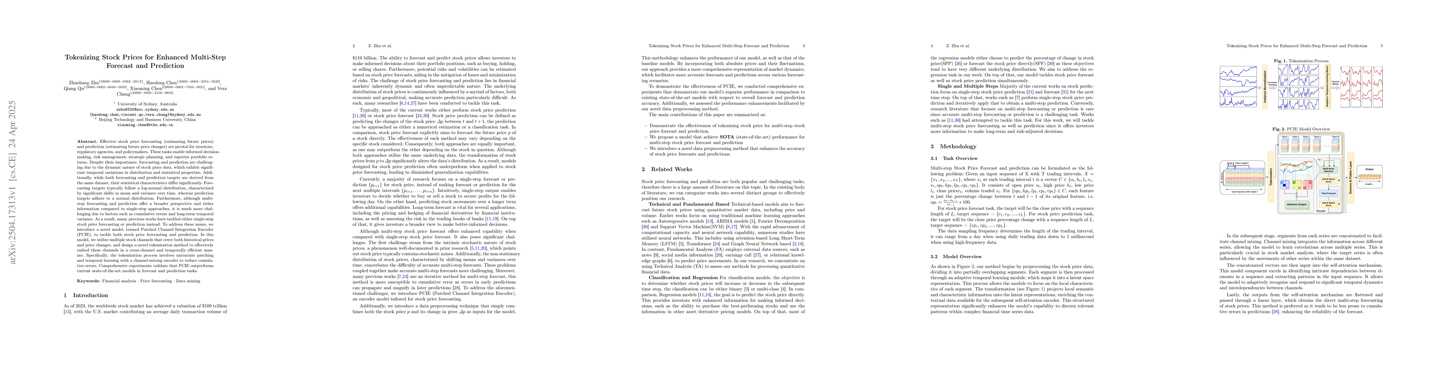Thumbnail for Tokenizing Stock Prices for Enhanced Multi-Step Forecast and Prediction