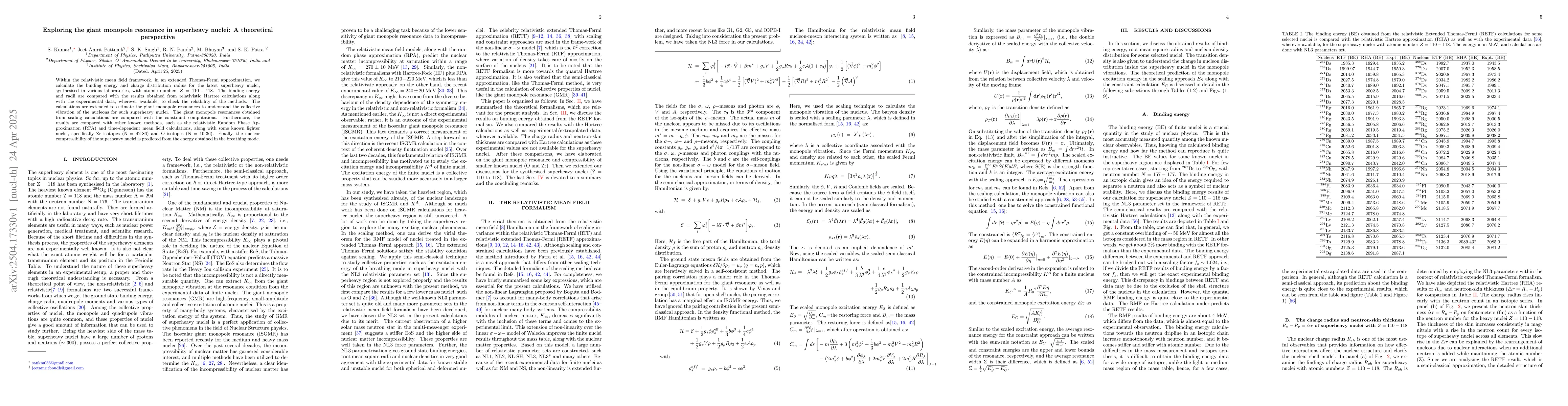 Thumbnail for Exploring the giant monopole resonance in superheavy nuclei: A
  theoretical perspective
