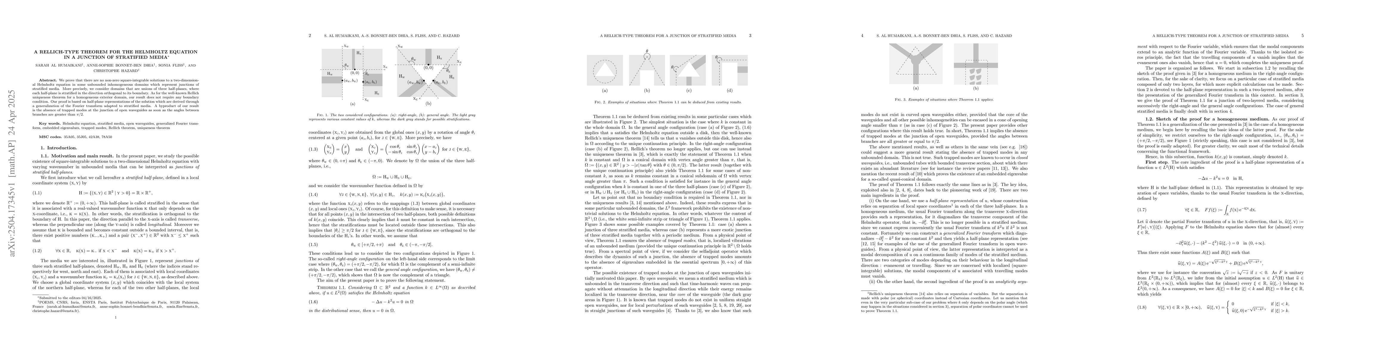 Thumbnail for A Rellich-type theorem for the Helmholtz equation in a junction of
  stratified media