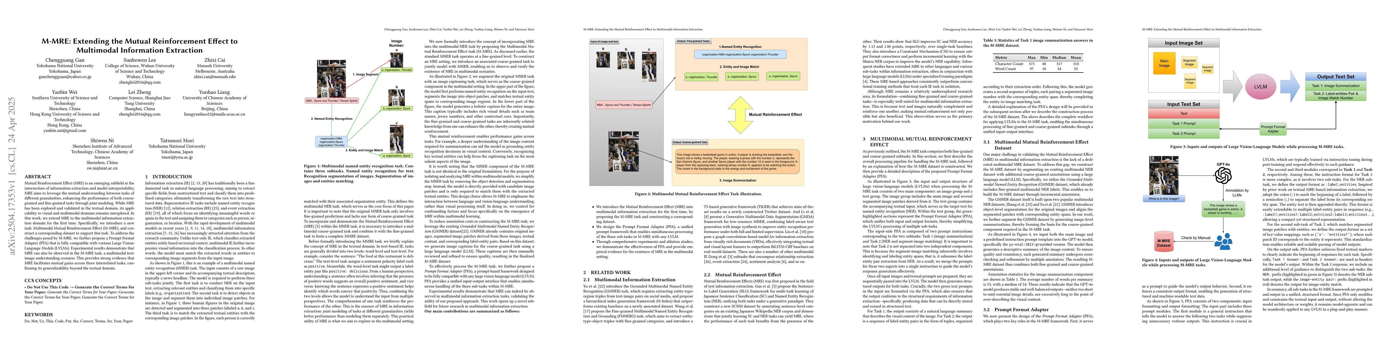 Thumbnail for M-MRE: Extending the Mutual Reinforcement Effect to Multimodal
  Information Extraction