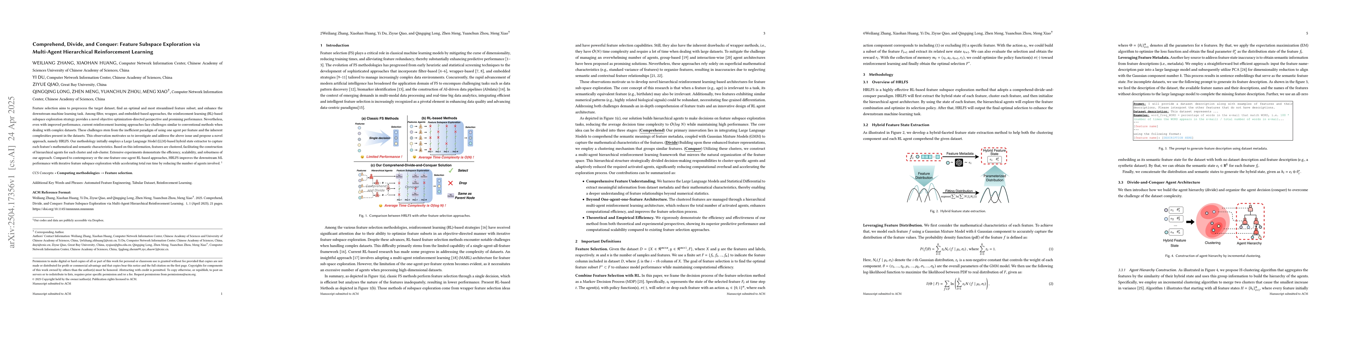 Thumbnail for Comprehend, Divide, and Conquer: Feature Subspace Exploration via
  Multi-Agent Hierarchical Reinforcement Learning
