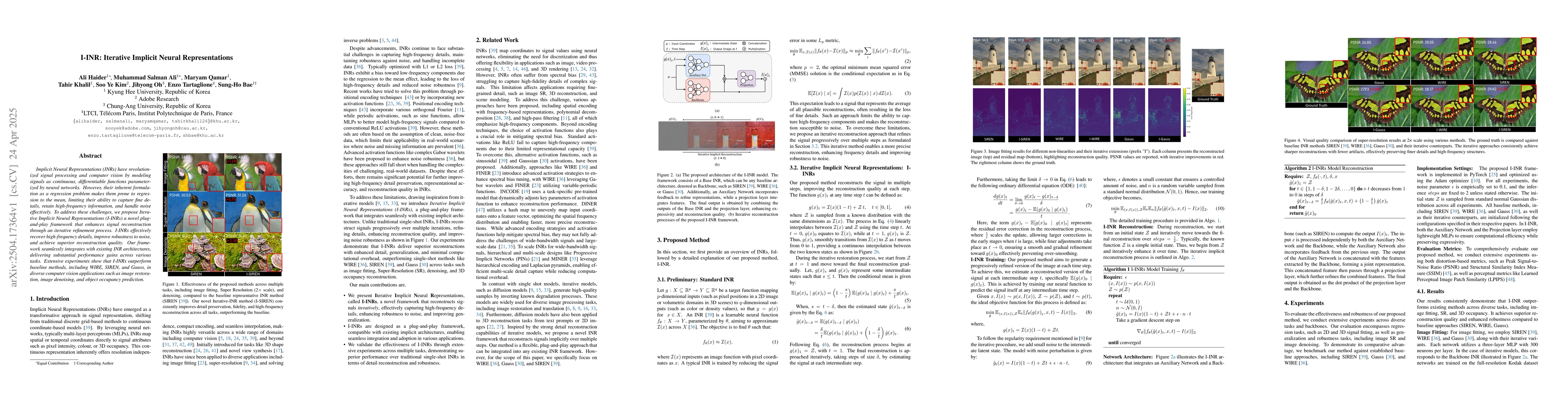 Thumbnail for I-INR: Iterative Implicit Neural Representations
