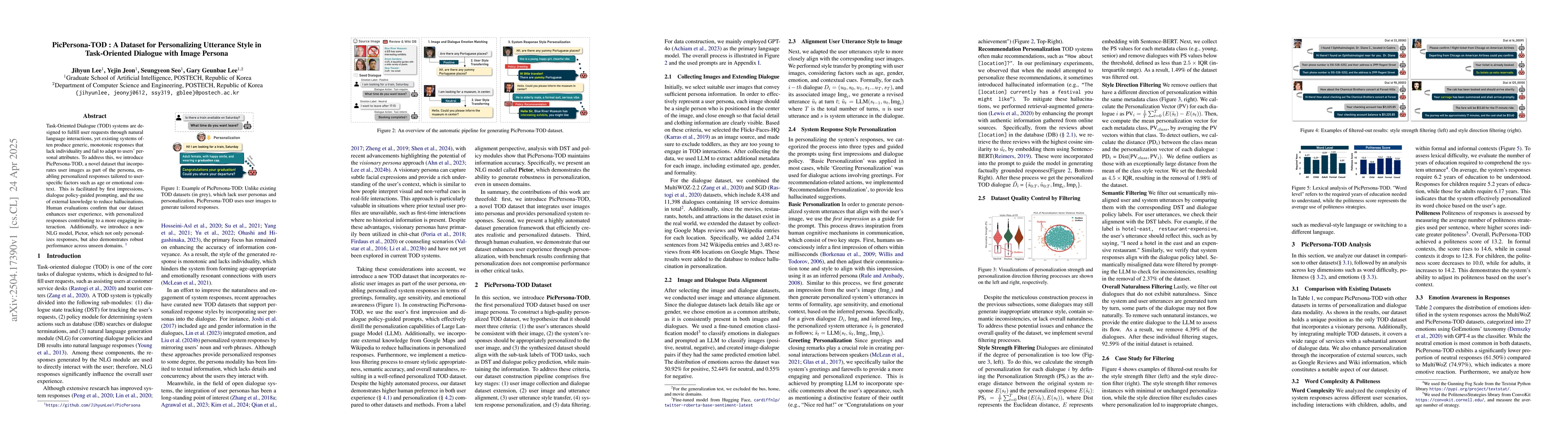 Thumbnail for PicPersona-TOD : A Dataset for Personalizing Utterance Style in
  Task-Oriented Dialogue with Image Persona