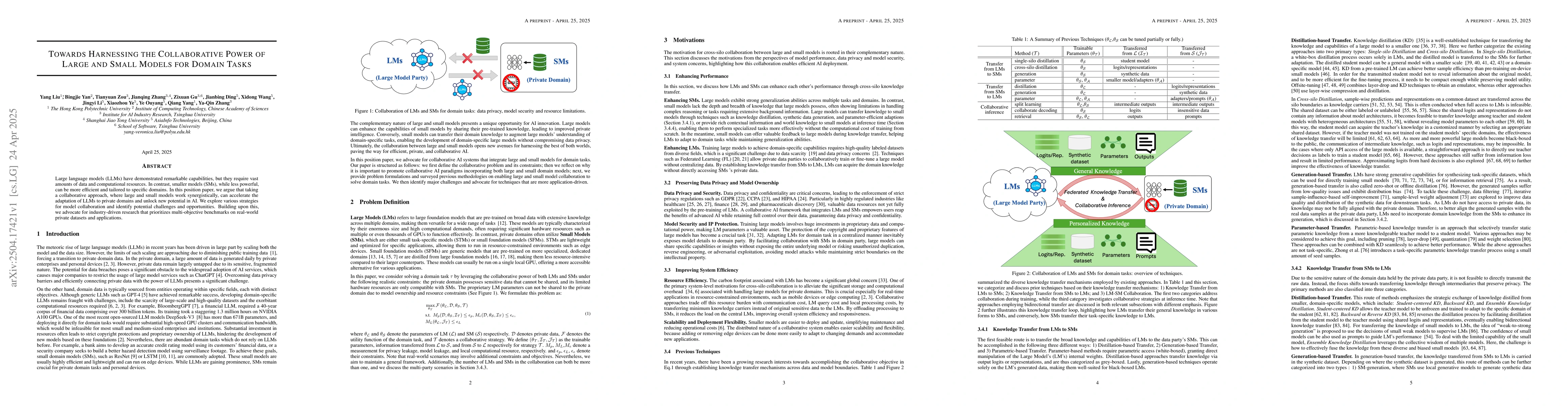 Thumbnail for Towards Harnessing the Collaborative Power of Large and Small Models for
  Domain Tasks